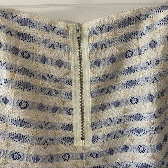 NWT J. Crew metallic skater skirt geometric print - Picture 6 of 9